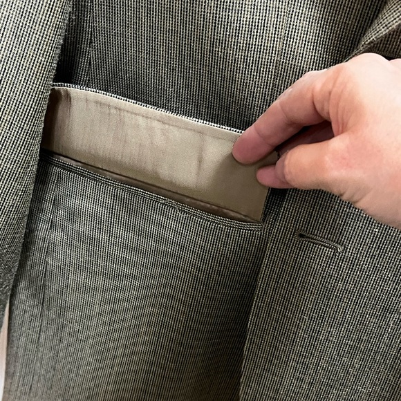 CHAPS Khaki Suit Blazer Jacket!  Size 44R - Picture 2 of 9